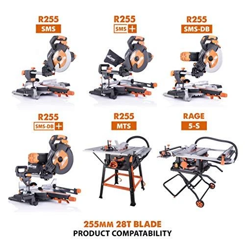 „Evolution“ daugiafunkcis TCT pjūklas „Evolution RAGE 255mm 28z“ (EVO-255-MULTI)