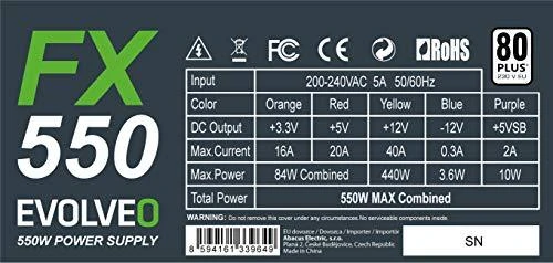 Maitinimo šaltinis Evolveo FX 550W (CHEFX550)