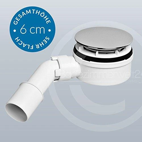 McAlpine sifonas Dušo padėklo sifonas su 90 mm chromo dangteliu (HC2730LCPN-PB)
