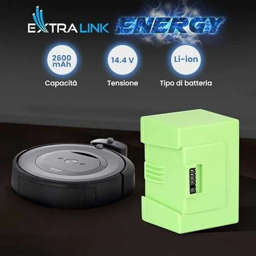 Extralink Roomba | Baterija, dulkių siurblio baterija | E5 E6 I7 14.4V 2600mAh