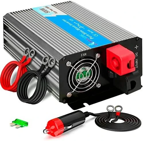 EXTRALINK automobilio įtampos keitiklis 12V-230V 500W grynas sinusas OPIP-500W