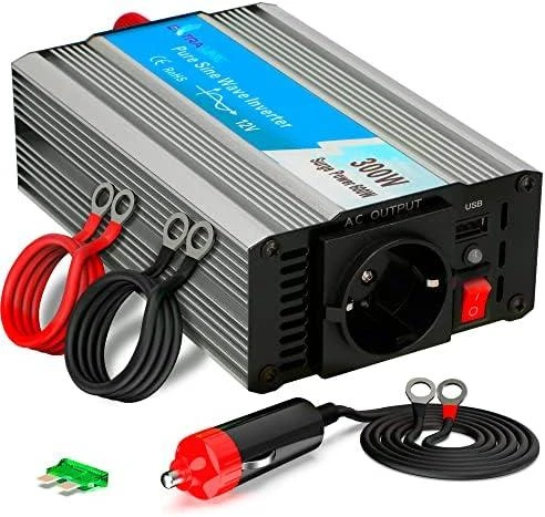 EXTRALINK automobilio įtampos keitiklis 12V-230V 300W grynas sinusas OPIP-300W