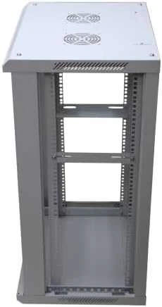 EXTRALINK 18U 600X600 ant sienos montuojama spintelė juodas