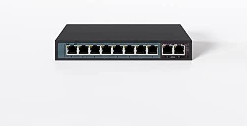 Šakotuvas EXTRALINK PERSES 8 prievadų GbE nevaldomas 802.3af/at PoE jungiklis + 2x SFP Up-Link