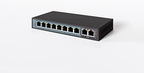 Šakotuvas EXTRALINK PERSES 8 prievadų GbE nevaldomas 802.3af/at PoE jungiklis + 2x SFP Up-Link