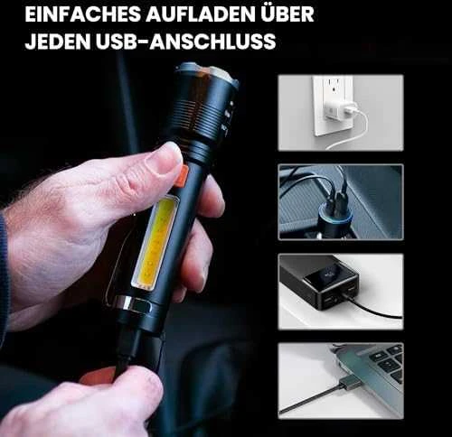 „Extralink EFL-1138 Wili“ LED žibintuvėlis, su įmontuota baterija, 700 lm
