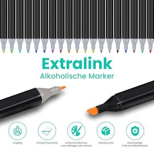 Extralink | Rinkinys alkoholio žymekliai | flomasteriai, žymekliai, flomasteriai, 262 vnt.