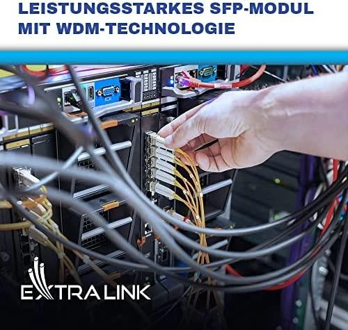 Šakotuvas EXTRALINK SFP 1.25G WDM 1310/1550nm SM 3km SC pora, skirta HP/Aruba