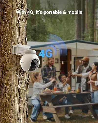 EZVIZ | IP kamera | CS-EB8 4G/LTE su baterija | 3 MP | 4 mm | IP65 | H.265 / H.264 | „MicroSD“, maks. 512 GB | Baltas
