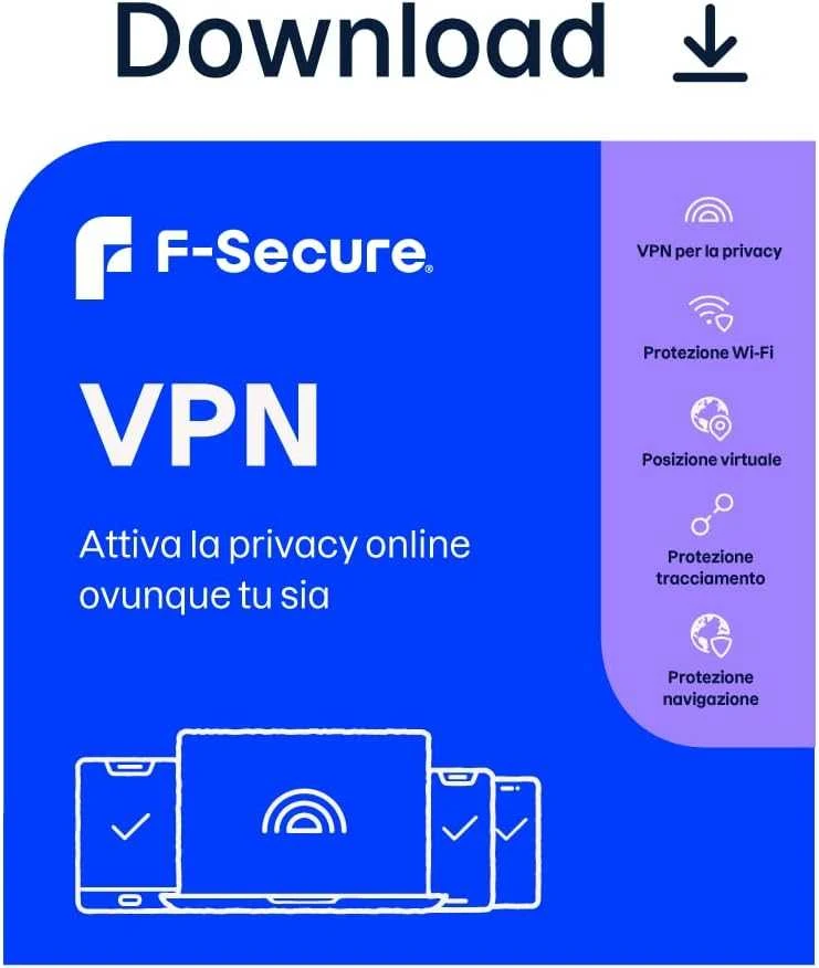 F-SECURE VPN – 3 įrenginiai, 1 metai – ESD atsisiuntimas