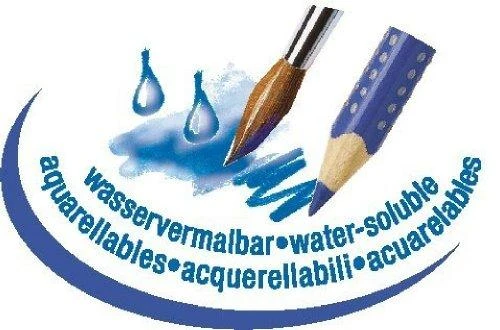 Akvareliniai pieštukai Faber-Castell Grip 2001, tribriauniai, 24 spalvos