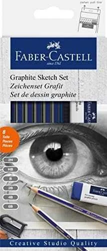 Pieštukų rinkinys Faber-Castell Goldfaber 1221, be trintuko, padrožti, 6vnt.
