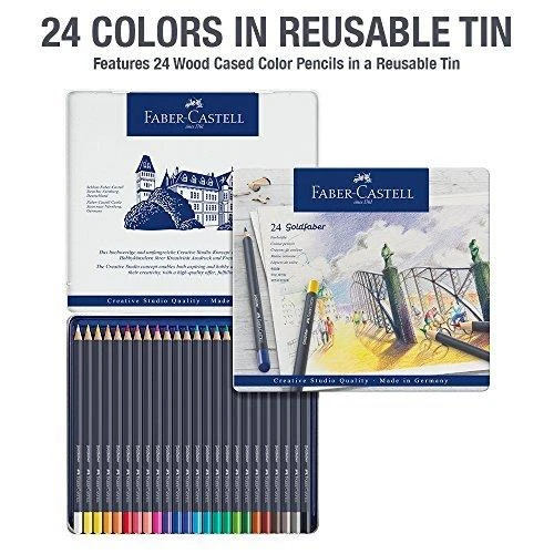 Spalvoti pieštukai Faber-Castell Goldfaber Creative Studio, 24 spalvos