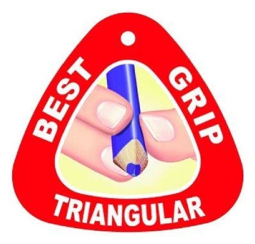Spalvoti pieštukai Faber-Castell Grip 2001, tribriauniai, 10 spalvų su trintuku