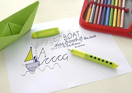 Plunksnakotis Faber-Castell Scribolino, dešiniarankiams, šviesiai žalios spalvos korpusas