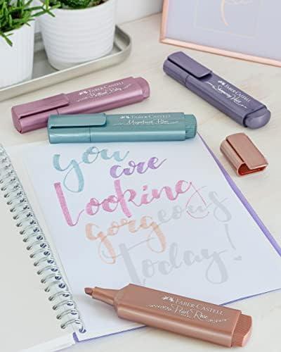 Faber-castell 1546 Metallic Creative Studio žymekliai, 4 vnt.
