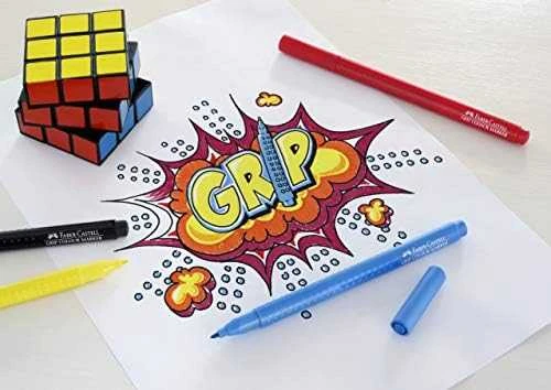 Flomasteriai Faber-Castell GRIP, 20 spalvų