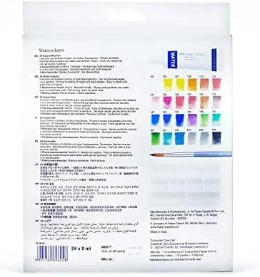 Akvarelė Faber-Castell tūbelėse, 24 spalvų, 9ml