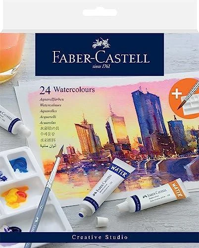 Akvarelė Faber-Castell tūbelėse, 24 spalvų, 9ml