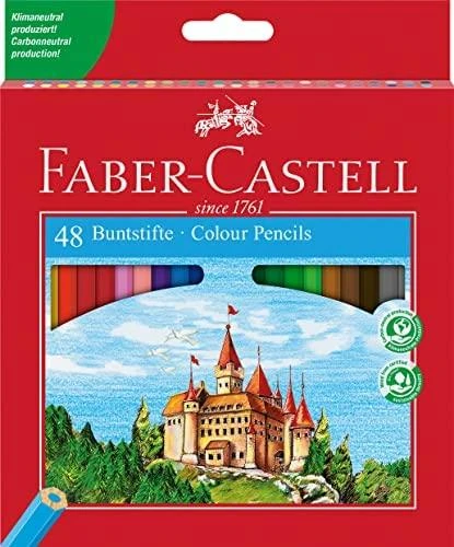 Spalvoti pieštukai Faber-Castell Castle, 48 spalvų