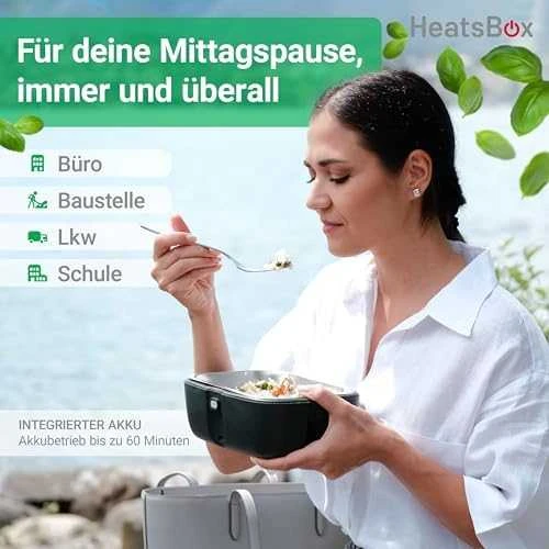 HeatsBox HB-04-102B elektrinė priešpiečių dėžutė 100 W 0,925 L Juodas Suaugusiųjų