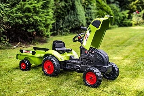 Falk Claas Minamas pedalinis traktorius su priekaba