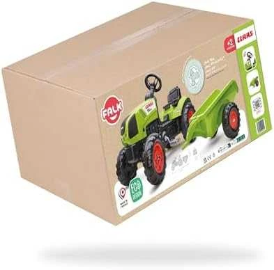 Vaikiškas pedalinis traktorius Falk Claas FAL2040A, su priekaba, žalias