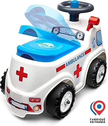 FALK Vaikiškas Automobilis Greitoji Pagalba su Klaksonu