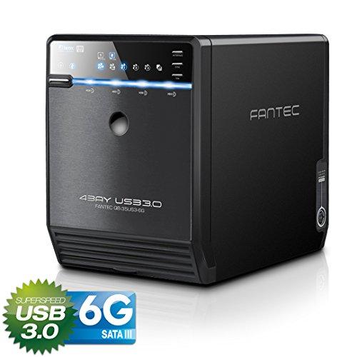 Kietasis diskas FANTEC QB-35US3-6G juodas 4x3,5 SATA HDD USB3.0 eSATA