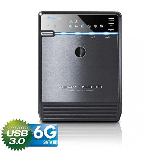 Kietasis diskas FANTEC QB-35US3-6G juodas 4x3,5 SATA HDD USB3.0 eSATA