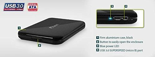 Fantec ALU-25U3 juoda