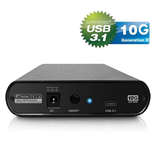 Fantec DB-ALU31 juodas 3,5 SATA USB 3.1 Typ-C