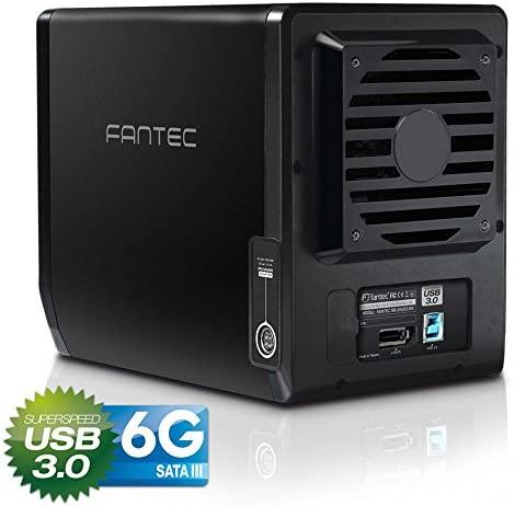 Kietasis diskas FANTEC QB-35US3-6G juodas 4x3,5 SATA HDD USB3.0 eSATA