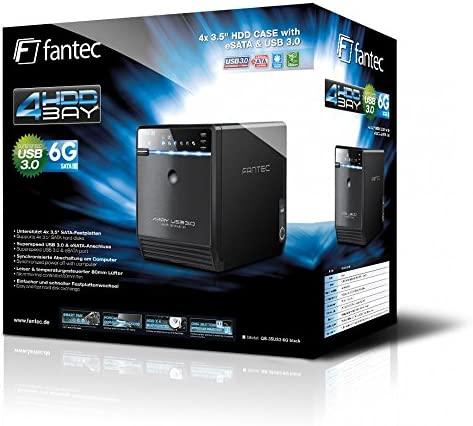 Kietasis diskas FANTEC QB-35US3-6G juodas 4x3,5 SATA HDD USB3.0 eSATA
