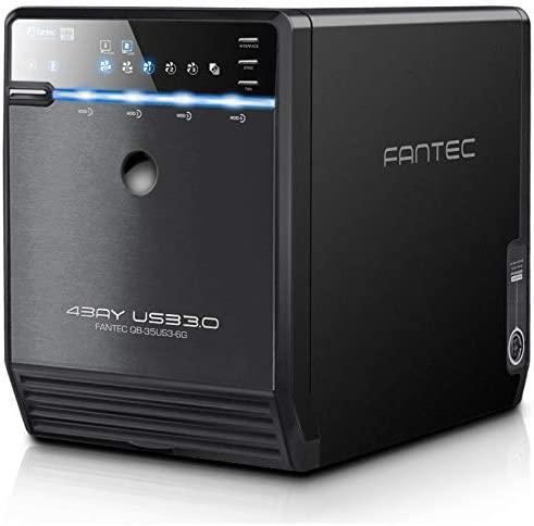 Kietasis diskas FANTEC QB-35US3-6G juodas 4x3,5 SATA HDD USB3.0 eSATA