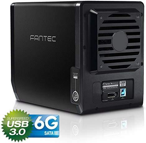 Kietasis diskas FANTEC QB-35US3-6G juodas 4x3,5 SATA HDD USB3.0 eSATA