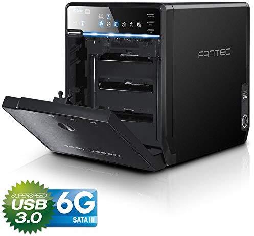 Kietasis diskas FANTEC QB-35US3-6G juodas 4x3,5 SATA HDD USB3.0 eSATA