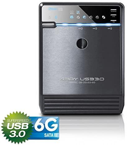 Kietasis diskas FANTEC QB-35US3-6G juodas 4x3,5 SATA HDD USB3.0 eSATA