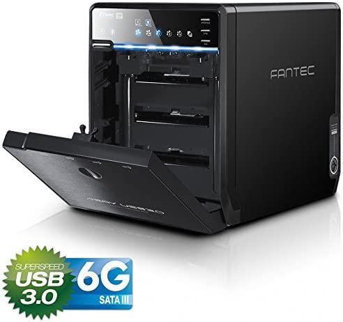 Kietasis diskas FANTEC QB-35US3-6G juodas 4x3,5 SATA HDD USB3.0 eSATA