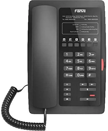 Telefonas Fanvil Fanvil viešbučio telefonas H3 VoIP telefonas juodas