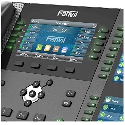 „Fanvil X210i“ | VoIP telefonai | IPV6, HD garsas, „Bluetooth“, RJ45 1000 Mb/s PoE, 3 LCD ekranai