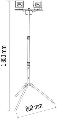 Kondicionierius „Emos“ LED projektorius ant trikojo HOBBY SLIM 2x20W 3200lm IP65 ZS2221.2