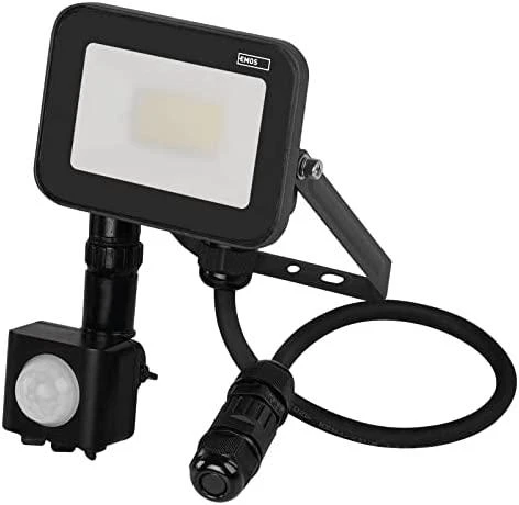 „Emos Floodlight“ LED prožektorius Profi/Ideo PIR ZS2712 10W 1100lm 4000K IP65 PIR judesio jutiklis juodas