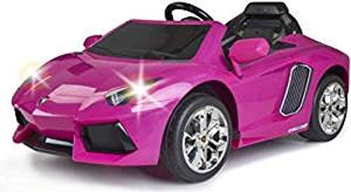 FEBER Lamborghini Aventador Rožinė elektrinis automobilis vaikams 6V