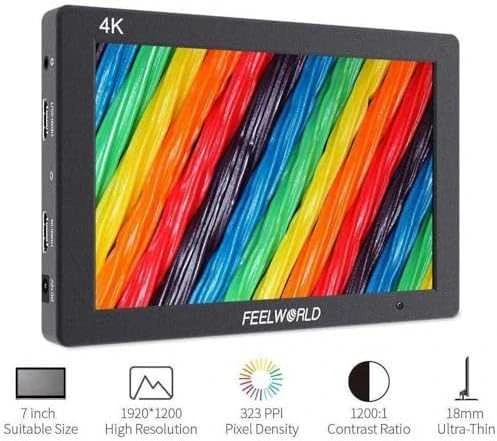 Monitorius - Feelworld T7 PLUS 7" 4K 1920x1200 HDMI Ausinių Lizdas