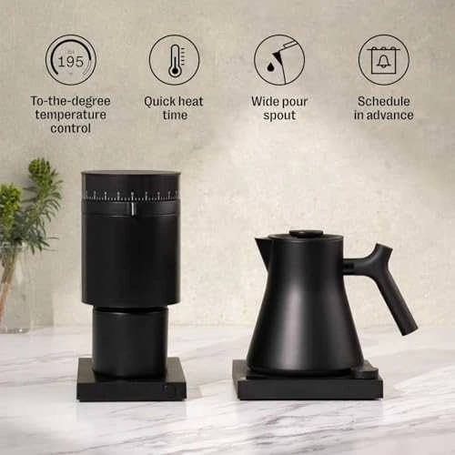 Fellow Corvo EKG Pro Electric Virdulys, 0.9 L - Matte Juodas/Walnut Handle