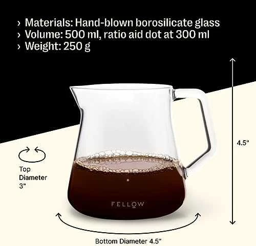 Fellow Fellow Mighty Small Glass Carafe – skaidraus stiklo serveris