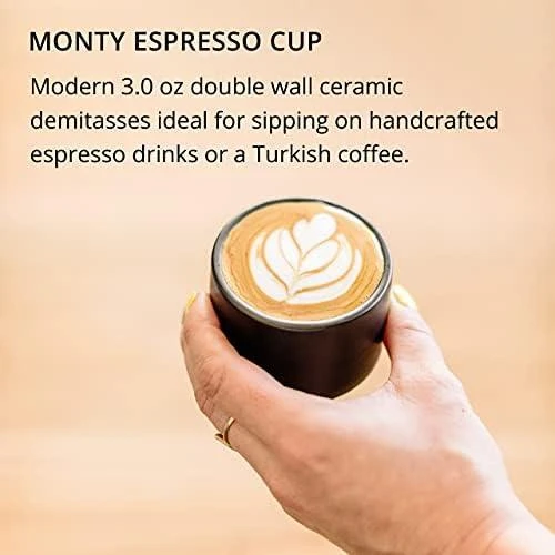 Fellow Monty Espresso Cup - Juodas - 90 ml (3oz) - 2 rinkinys