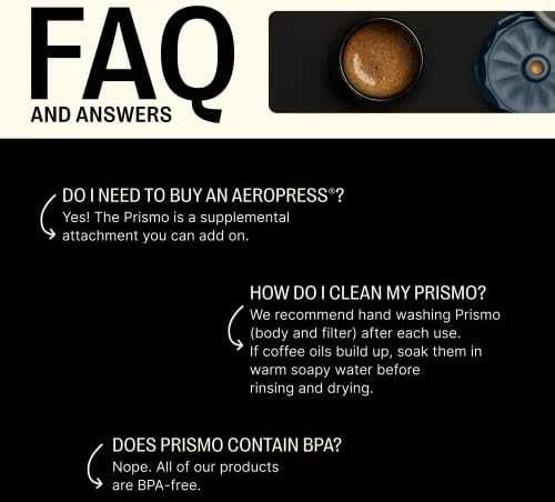 „AeroPress® Fellow Prismo“ priedas