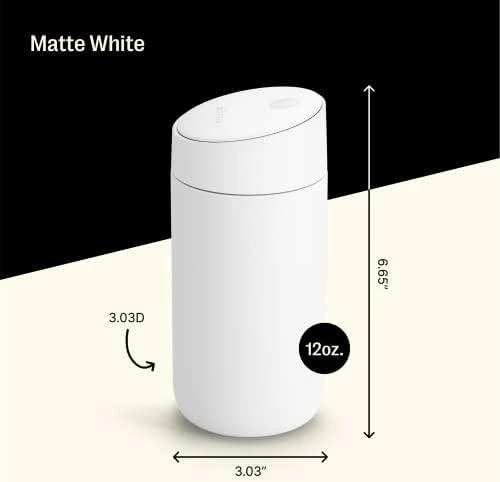 Termosinis puodelis Fellow Carter Slide Matte Baltas, 354 ml